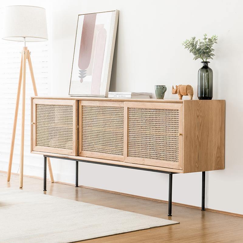 Cement Sideboard, Light Oak- | Get A Free Side Table Today