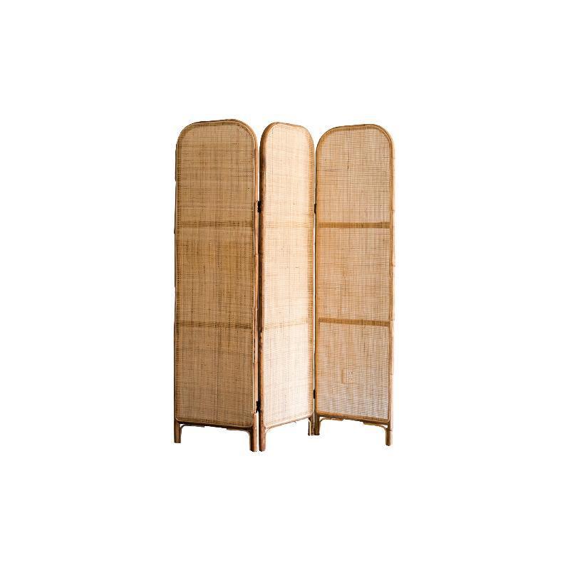 Charlesworth Rattan Room Divider/ Folding Screen, Oak- | Get A Free Side Table Today