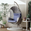 Cottle Rattan Garden Hanging Egg Chair with Stand, Indoor/ Outdoor Furniture- | Get A Free Side Table Today