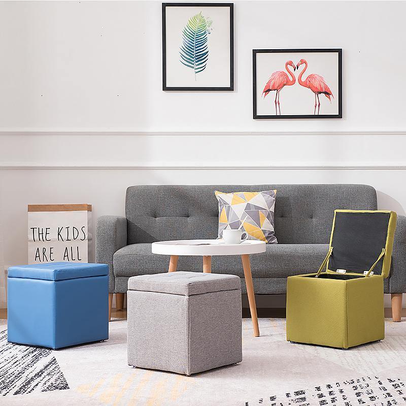 Cube Footstool With Storage- | Get A Free Side Table Today