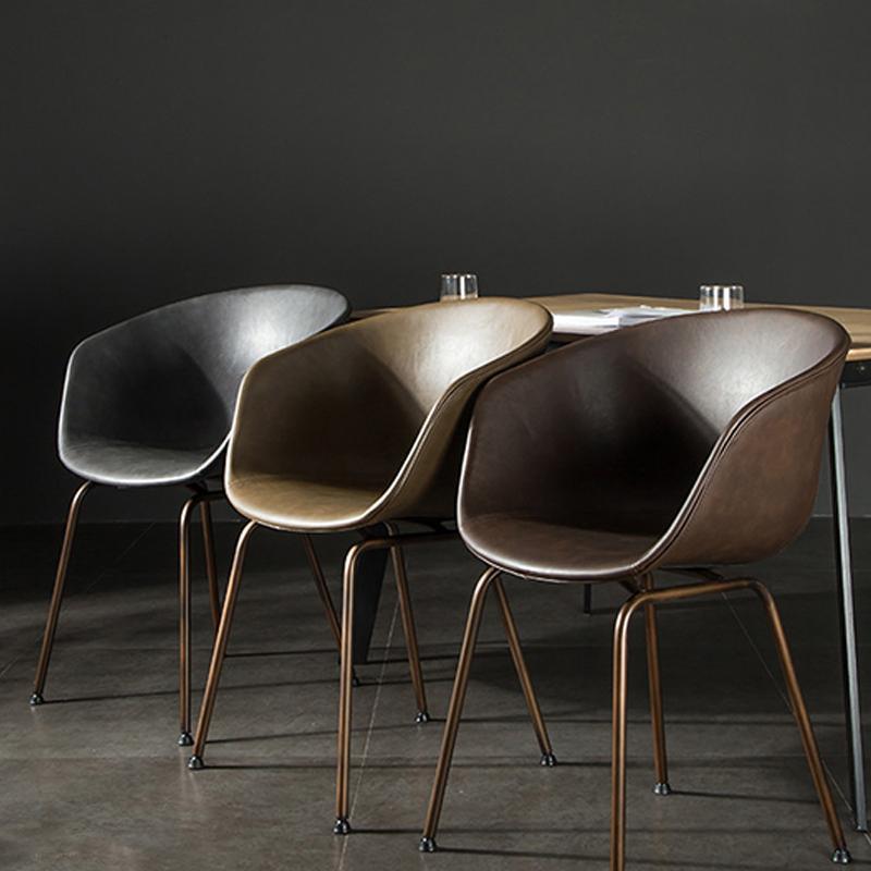 Eames Style Dining Chair, Real Leather- | Get A Free Side Table Today