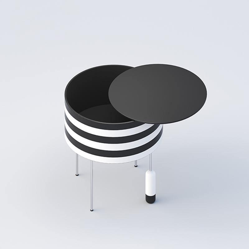 Ebro Side Table, Black And White- | Get A Free Side Table Today