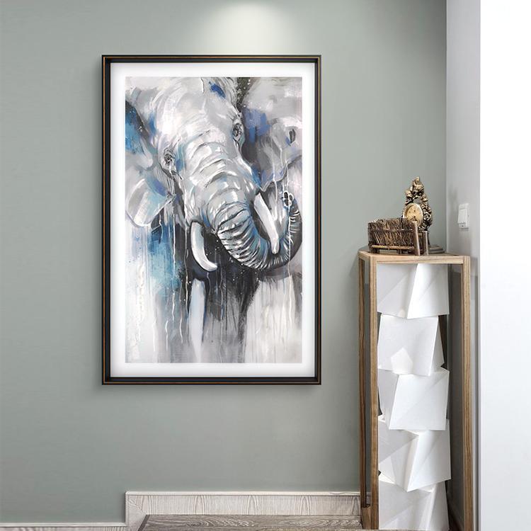 Elephant Framed Wall Art Print 80*120cm- | Get A Free Side Table Today