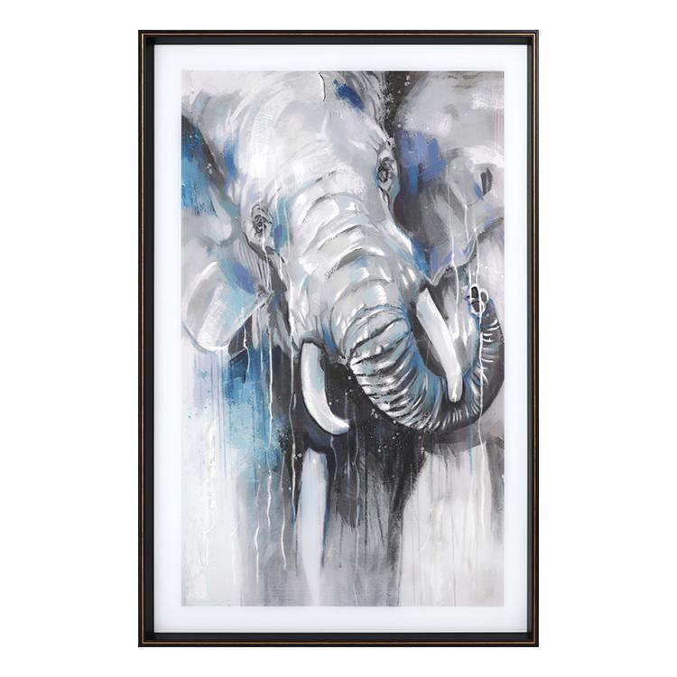 Elephant Framed Wall Art Print 80*120cm- | Get A Free Side Table Today