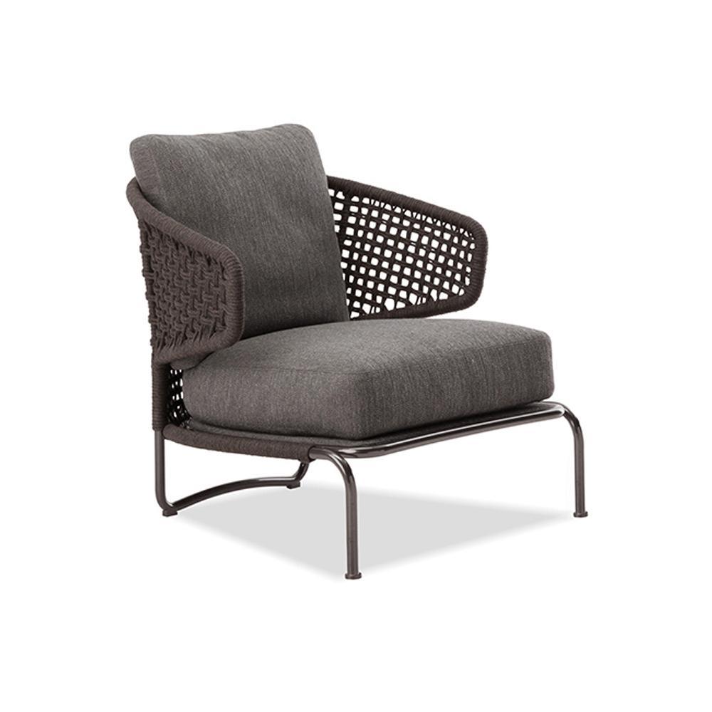 Emi Rattan Armchair And Ottoman, Outdoor Furniture- | Get A Free Side Table Today