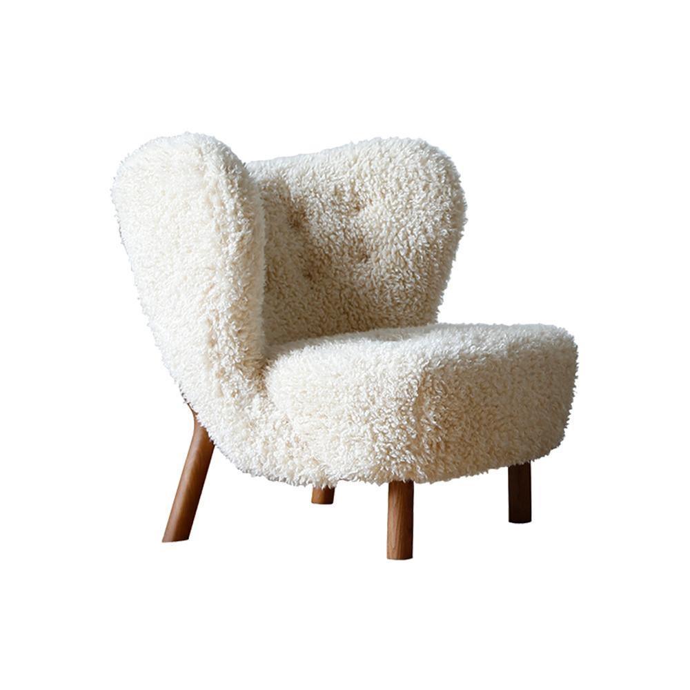 Fitz Armchair, White Wool- | Get A Free Side Table Today