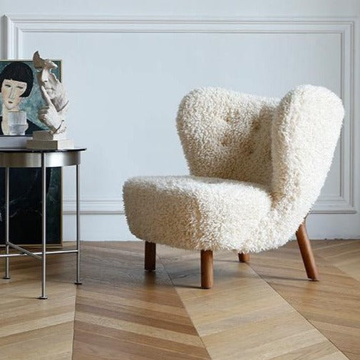 Fitz Armchair, White Wool- | Get A Free Side Table Today