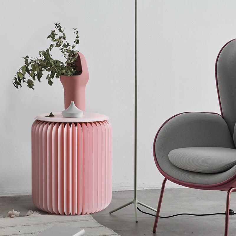 Folding Series Pink Mini Stool [28cm/35cm]- | Get A Free Side Table Today