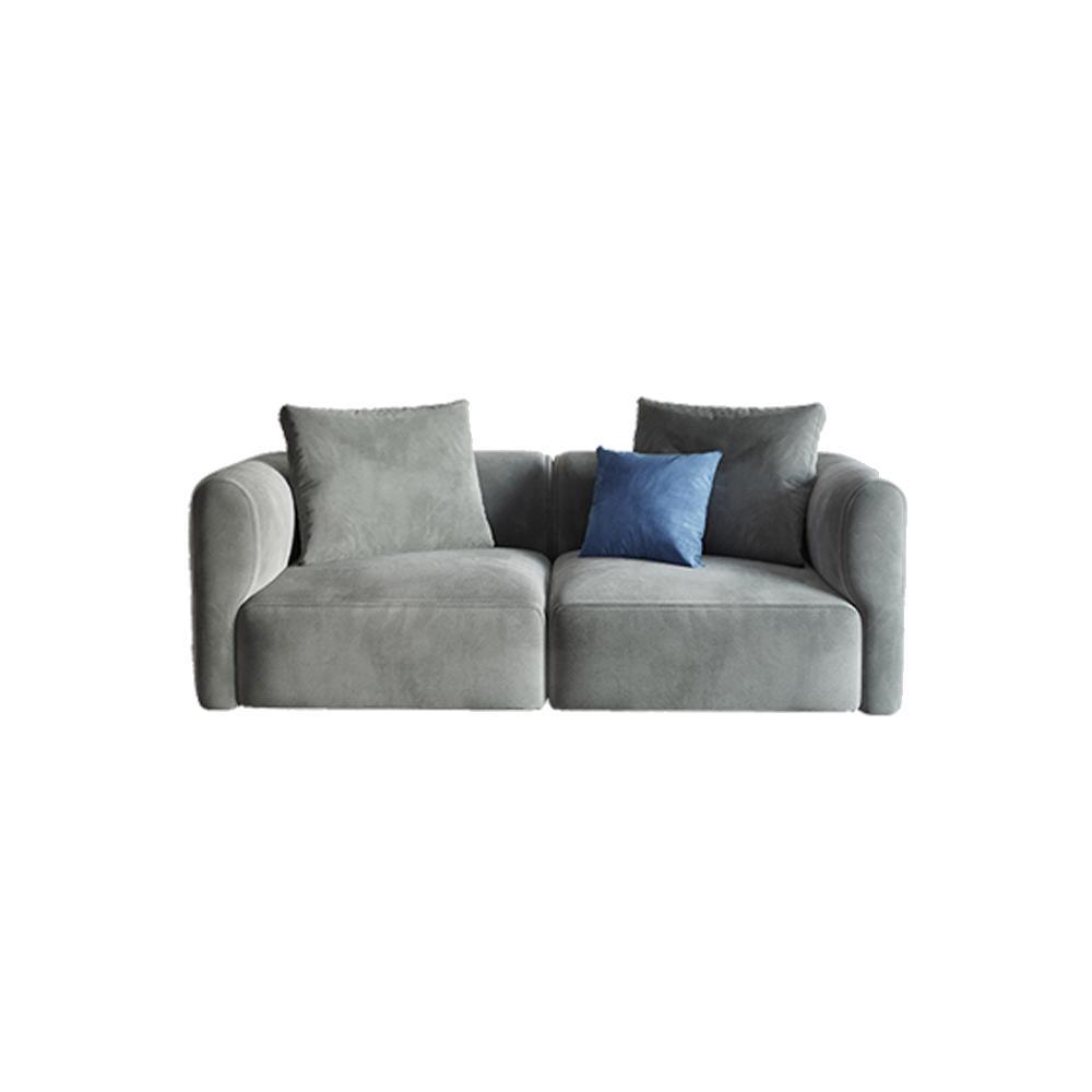 Four Seater/ Corner Sofa, Grey Velvet- | Get A Free Side Table Today