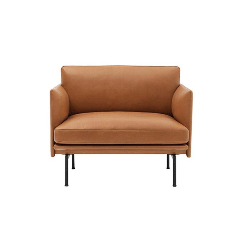 Muuto Outline Style Armchair, Leather- | Get A Free Side Table Today