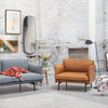 H81 Hamilton Two Seater Sofa, Italian Genuine Leather- | Get A Free Side Table Today