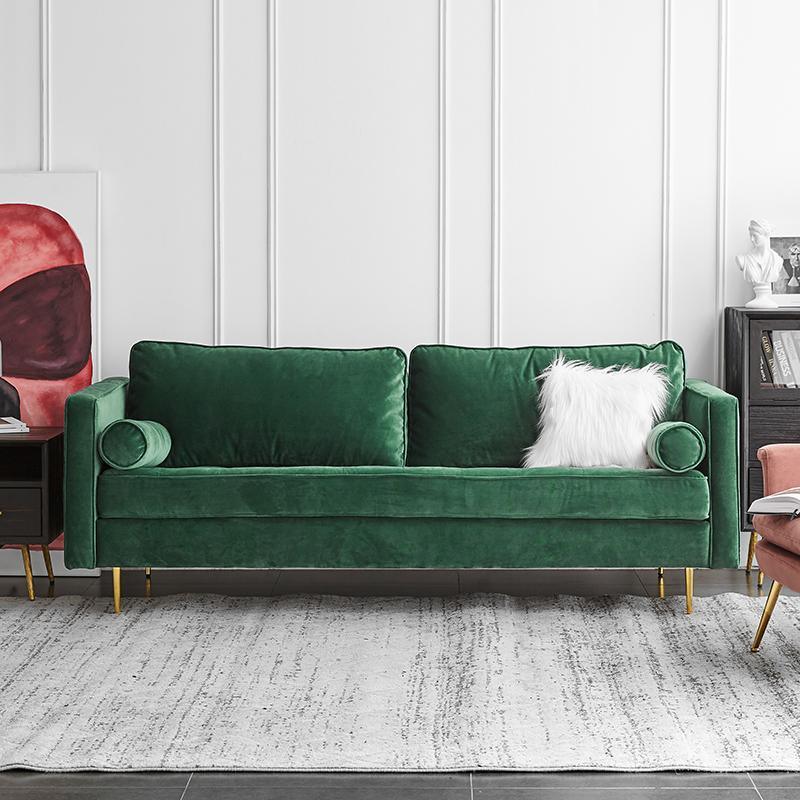 Hanoi Two Seater Sofa, Velvet- | Get A Free Side Table Today