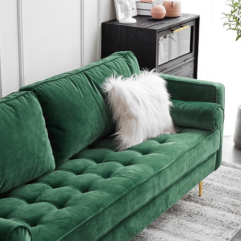 Hanoi Two Seater Sofa, Velvet- | Get A Free Side Table Today