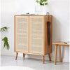 Hans Rattan Shoe Storage Cabinet, Oak- | Get A Free Side Table Today