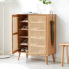 Hans Rattan Shoe Storage Cabinet, Oak