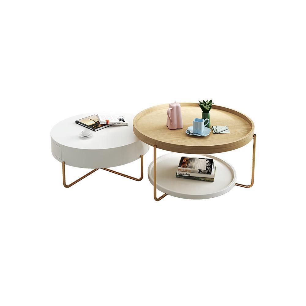 Harper Nesting Coffee Table, Oak- | Get A Free Side Table Today