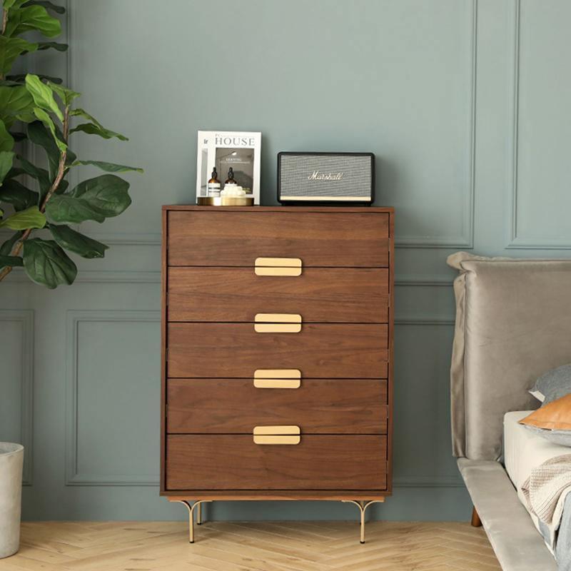 Hedra Chests Of Drawers, Walnut- | Get A Free Side Table Today