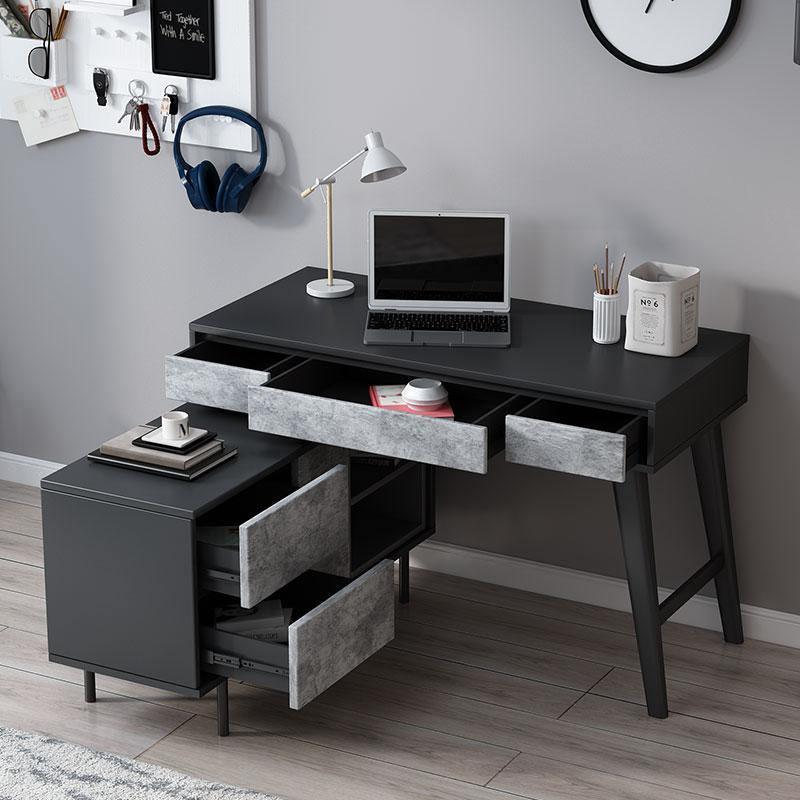 Hud Office Desk, Grey- | Get A Free Side Table Today