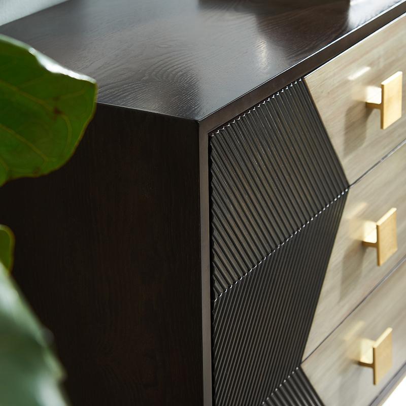 IS9123 Storage Sideboard, Oak & Gold- | Get A Free Side Table Today