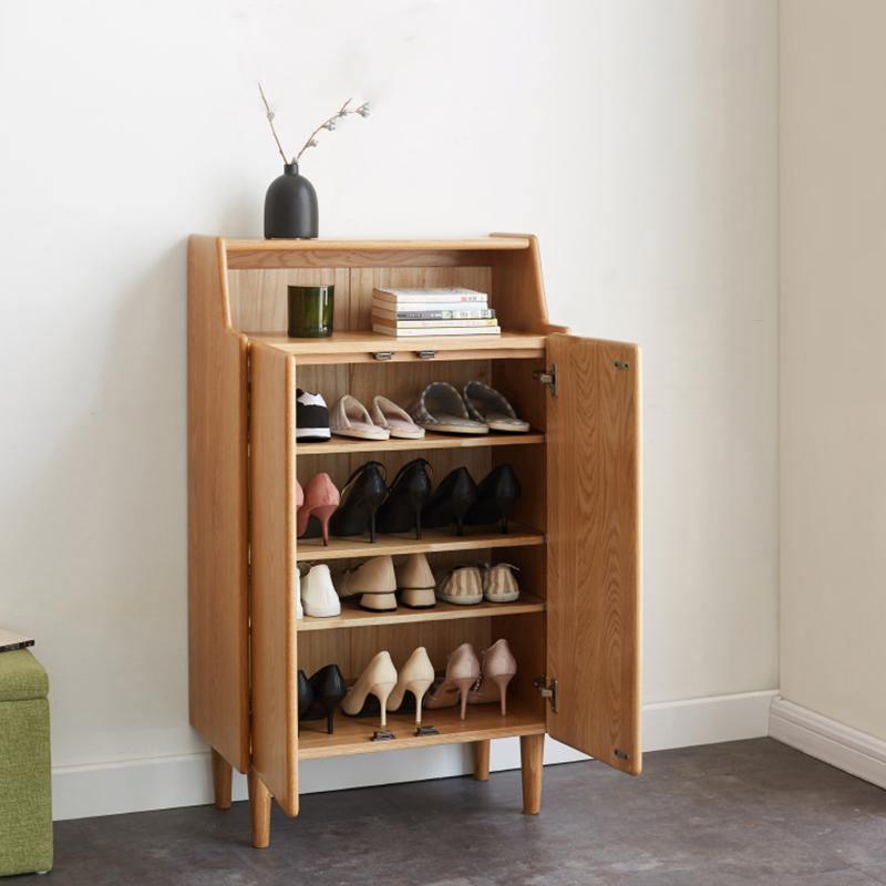 Jasper Shoe Storage, Light Oak- | Get A Free Side Table Today