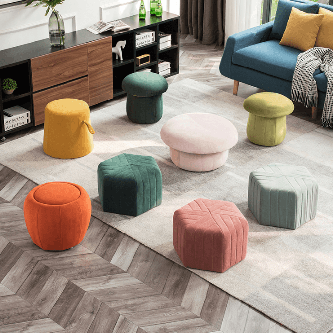K73 Green Footstool-Chair | Get A Free Side Table Today