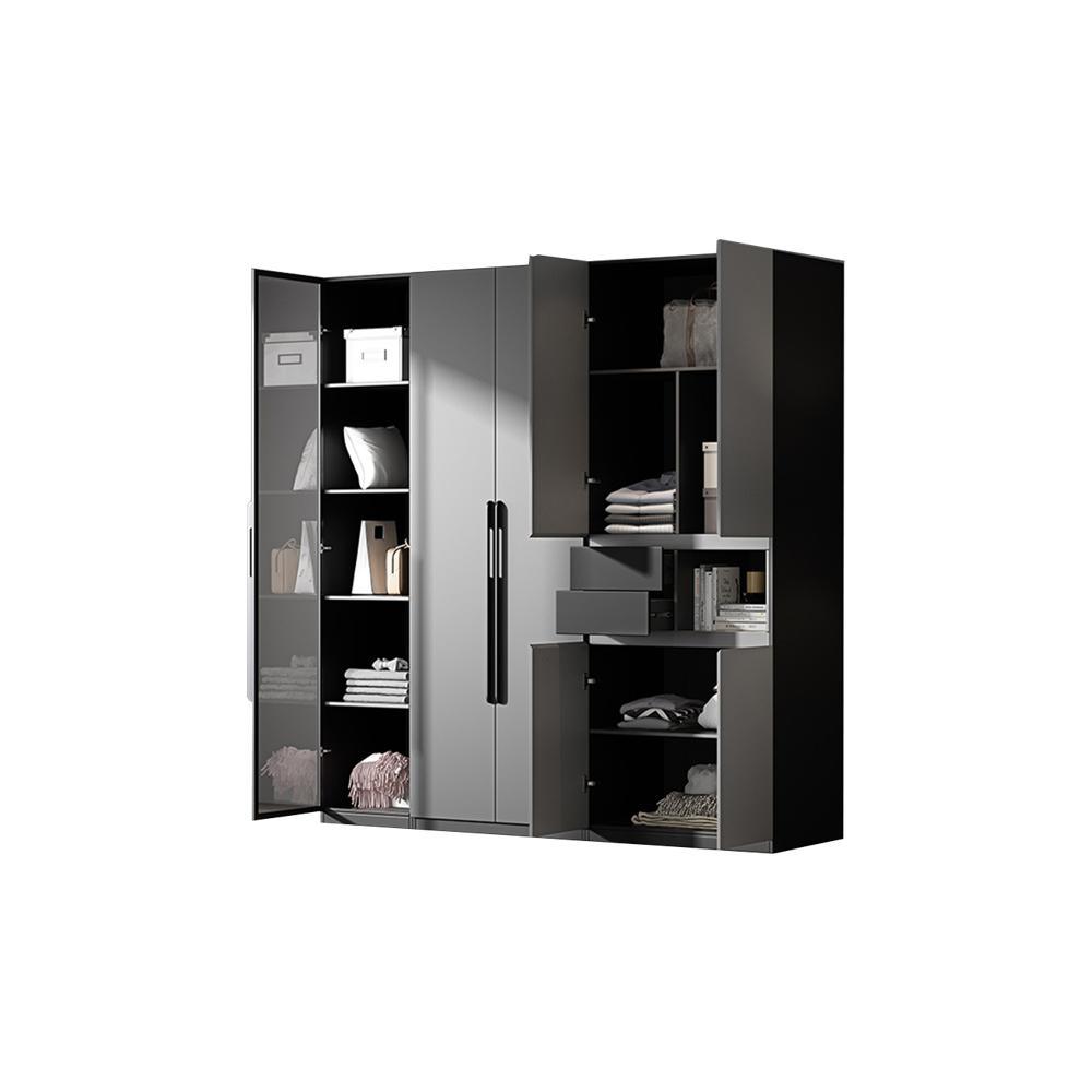 KA9314 Wardrobe, Grey- | Get A Free Side Table Today