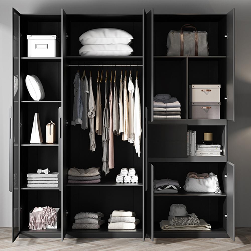 KA9314 Wardrobe, Grey- | Get A Free Side Table Today