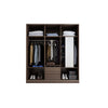 KA9336 Wardrobe, Rosewood & Black- | Get A Free Side Table Today