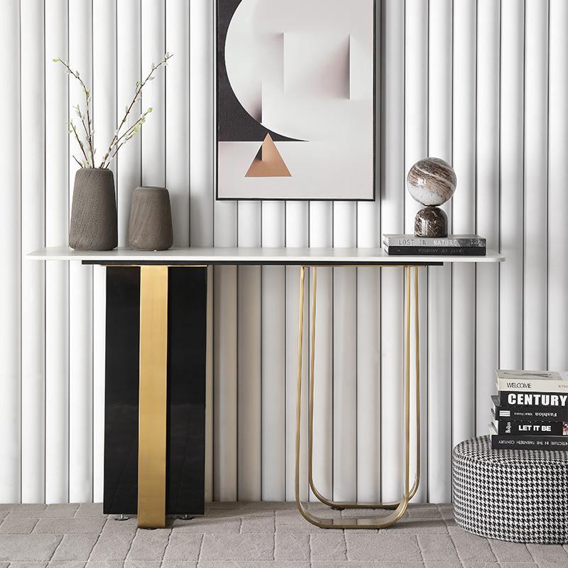 Kave Console Table, Gold And Black- | Get A Free Side Table Today