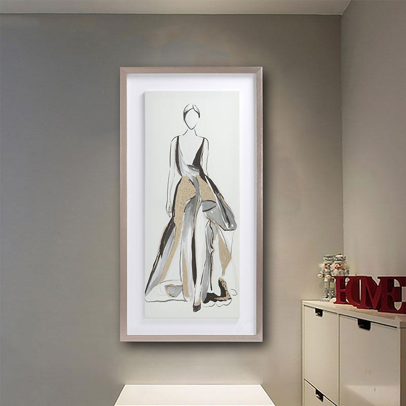 Lady Framed Wall Art Print 40*60cm- | Get A Free Side Table Today