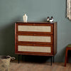 Liana Cabinet, Rattan & Walnut- | Get A Free Side Table Today