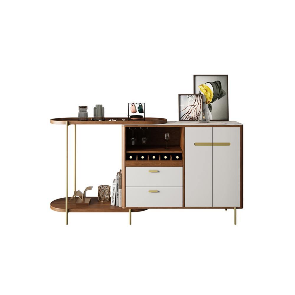 Lucey Foldable Sideboard, Oak- | Get A Free Side Table Today