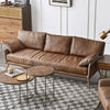 Luna Three Seaters Sofa, Italian Genuine Leather- | Get A Free Side Table Today