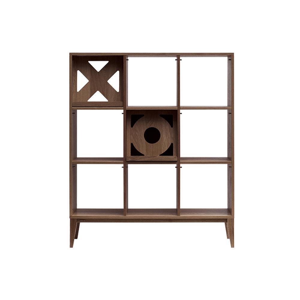 Maze Shelving Unit, Bookcase, Rosewood- | Get A Free Side Table Today