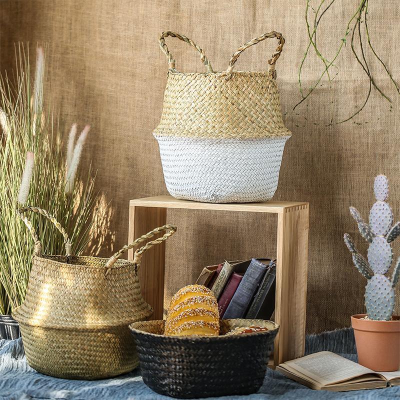 MI44 A Set Of Two Rattan Indoor Plant Stands- | Get A Free Side Table Today