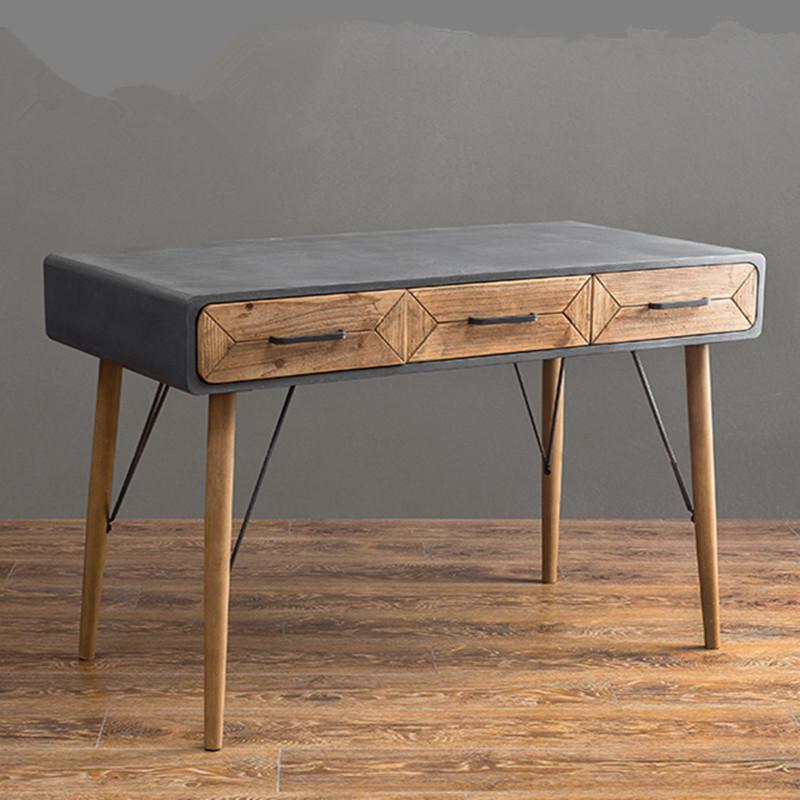 N6 Aviator Office Desk, Oak And Aluminium- | Get A Free Side Table Today