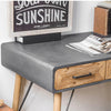 N6 Aviator Office Desk, Oak And Aluminium- | Get A Free Side Table Today