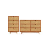 Pavia Chests Of Drawers, Natural Rattan & Oak- | Get A Free Side Table Today