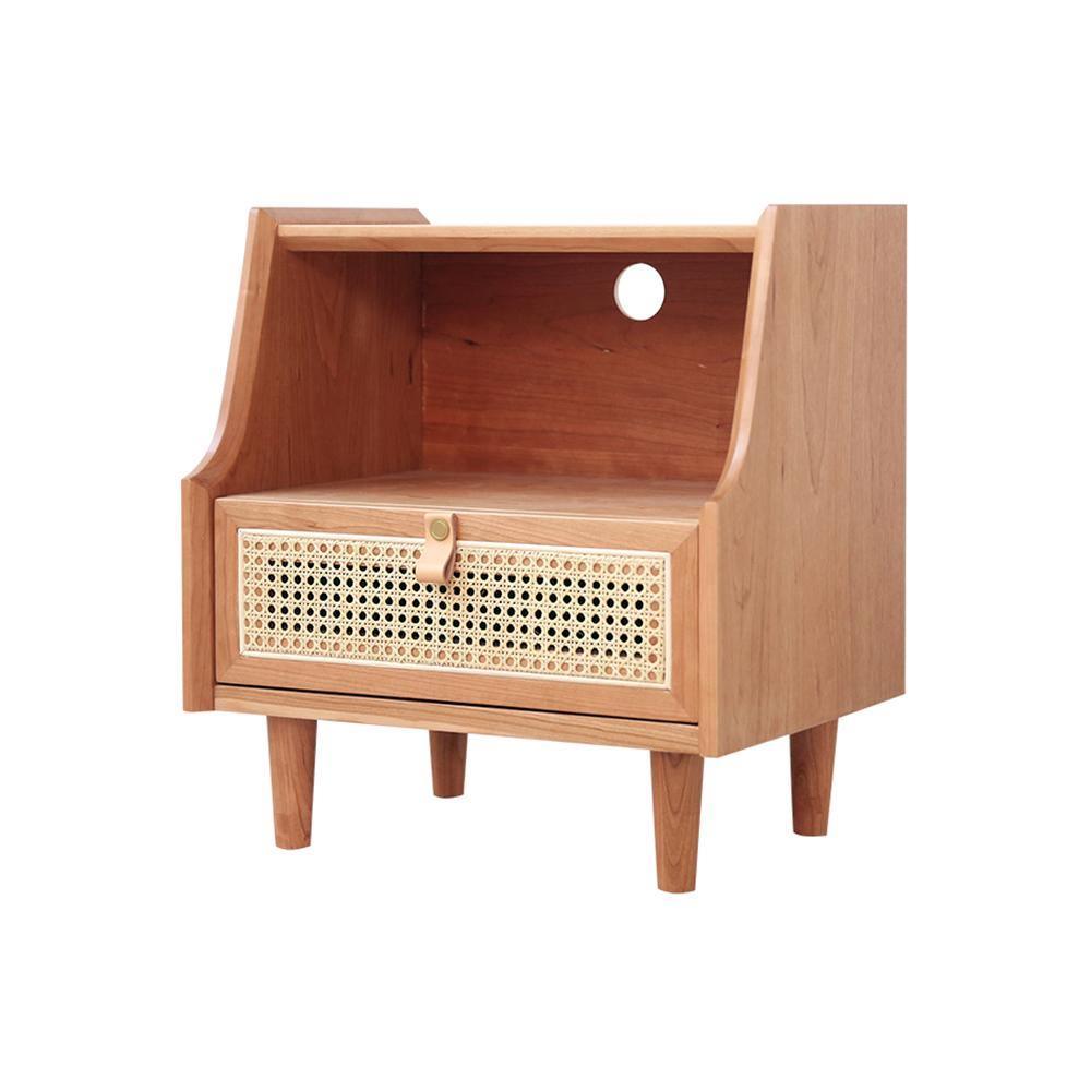 Pavia Side Table, Bedside Table, Rattan & Oak- | Get A Free Side Table Today