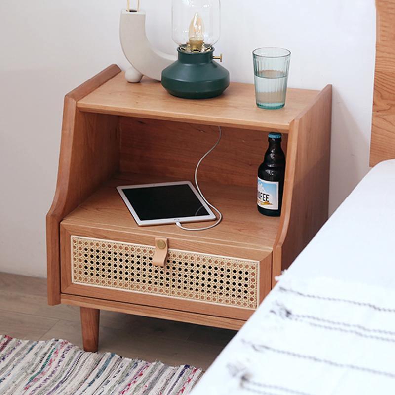 Pavia Side Table, Bedside Table, Rattan & Oak- | Get A Free Side Table Today