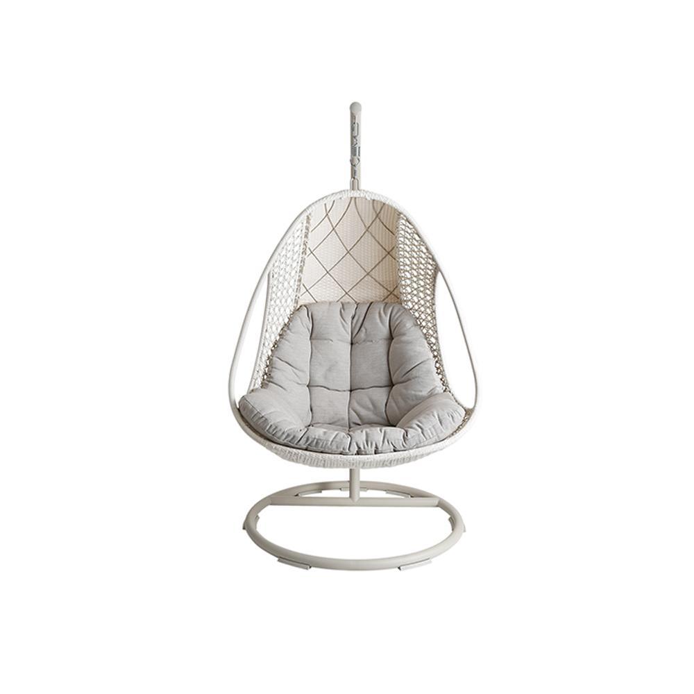 Pearl Rattan Garden Hanging Egg Chair with Stand, Indoor/ Outdoor Furniture- | Get A Free Side Table Today