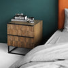Pine Bedside Table, Oak- | Get A Free Side Table Today