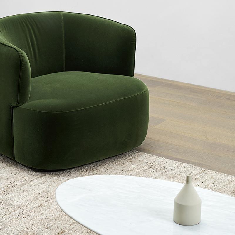 Ritz Armchair, Green Velvet- | Get A Free Side Table Today