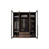 Sanders Wardrobe, Rosewood & Black- | Get A Free Side Table Today