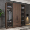 Sanders Wardrobe, Rosewood & Black- | Get A Free Side Table Today