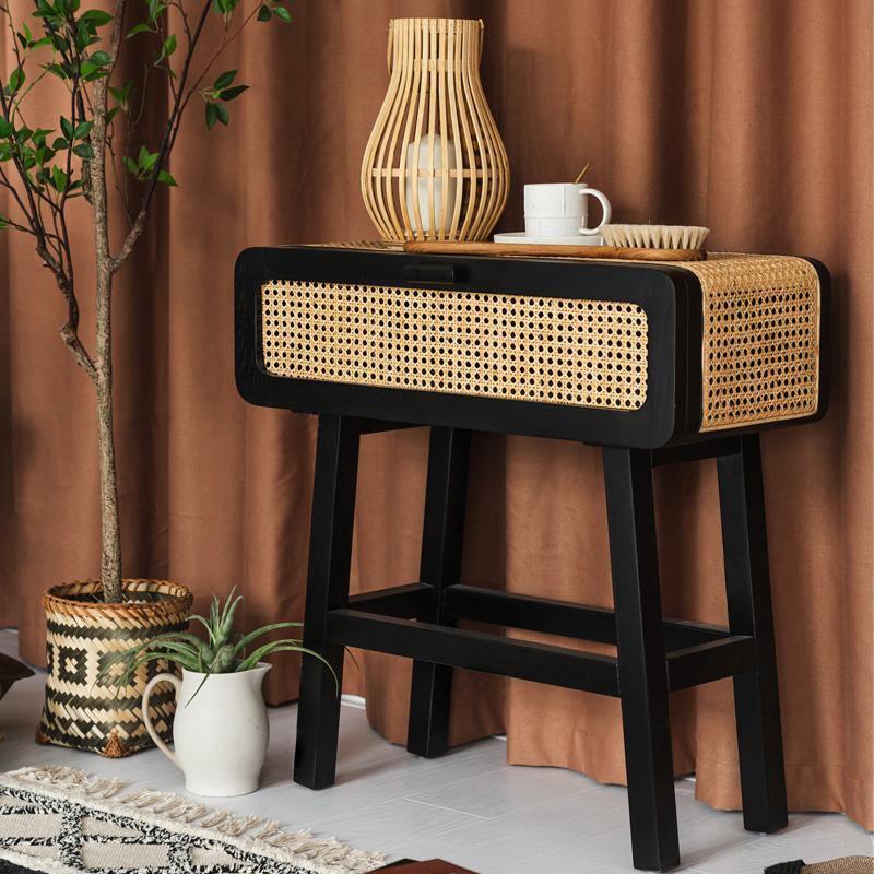 Saul Rattan Side Table, Bedside Table- | Get A Free Side Table Today