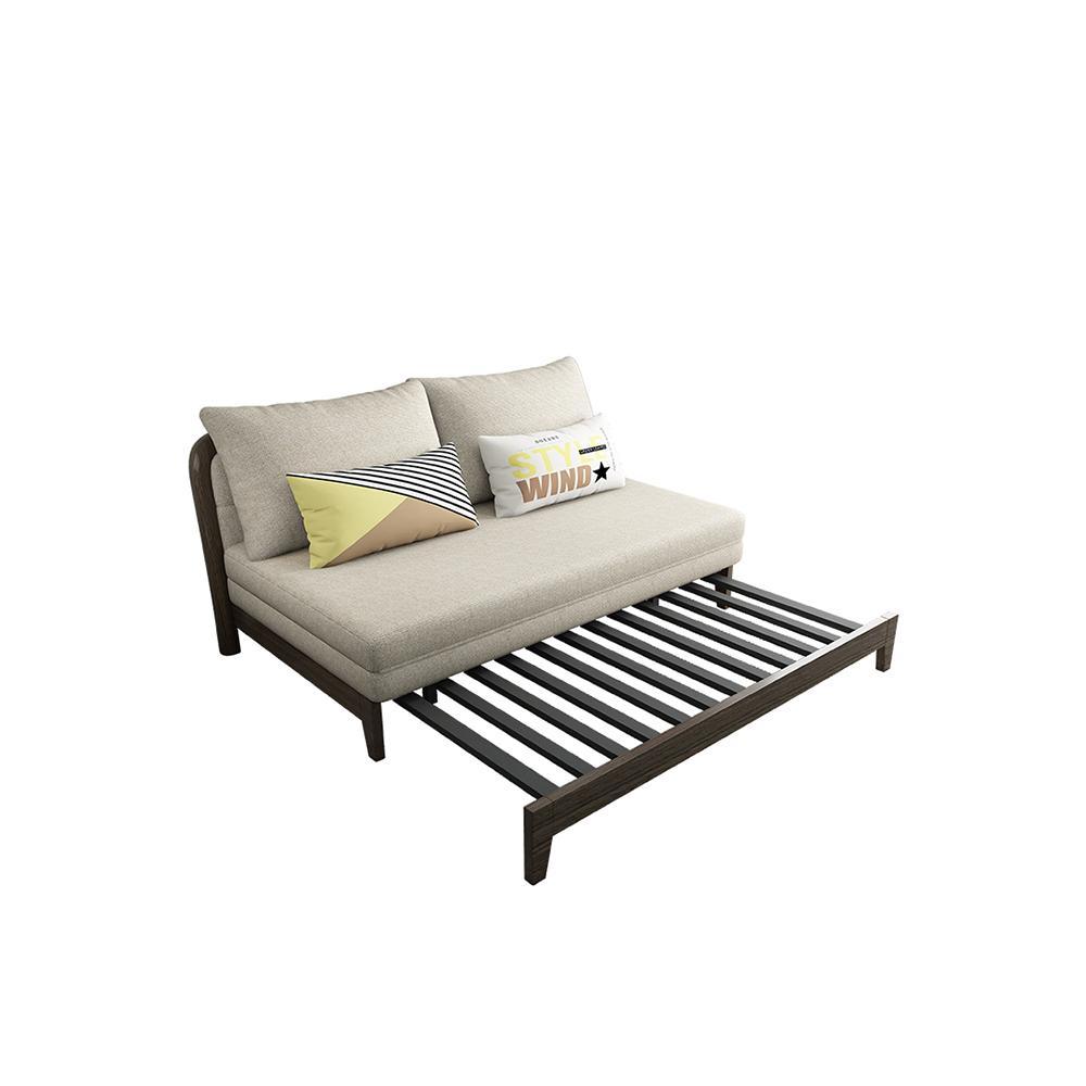SB132 Two Seater Sofa Bed, Wood- | Get A Free Side Table Today