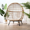 Simera Rattan Garden Ball Chair with Stand, Indoor/ Outdoor Furniture- | Get A Free Side Table Today