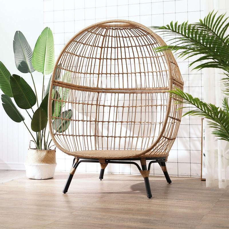 Simera Rattan Garden Ball Chair with Stand, Indoor/ Outdoor Furniture- | Get A Free Side Table Today