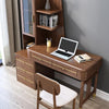 SK21 Office Desk With Side Storage, Rosewood & Gold- | Get A Free Side Table Today